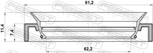 FEBEST Seal Ring, wheel hub (95HAY-64810711X)