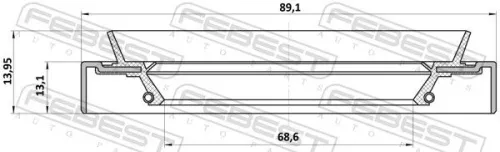 FEBEST Seal Ring, wheel hub (95HDY-70891314X)