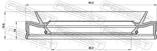 FEBEST Shaft Seal, differential (95HFS-40641016X)