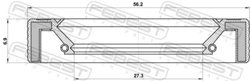 FEBEST Shaft Seal, drive shaft (95LAY-29560707R)