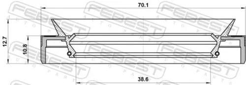 FEBEST Shaft Seal, differential (95MES-40701113R)