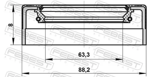 FEBEST Shaft Seal, manual transmission (95NES-65880808C)