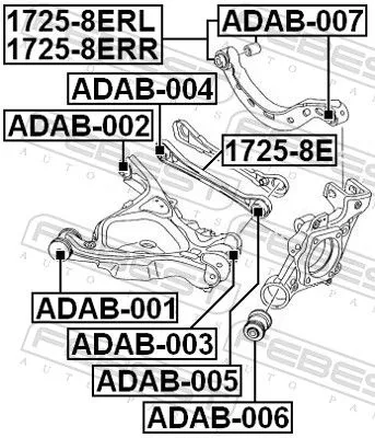 FEBEST Mounting, control/trailing arm (ADAB-005)
