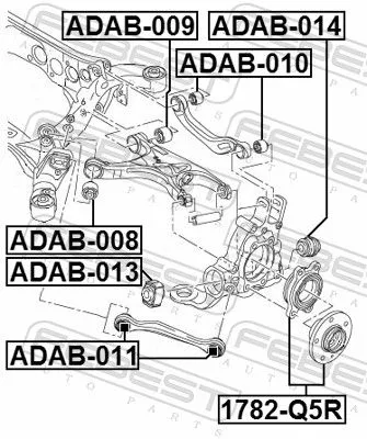 FEBEST Mounting, control/trailing arm (ADAB-008)
