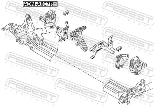 FEBEST Mounting, engine (ADM-A6C7RH)