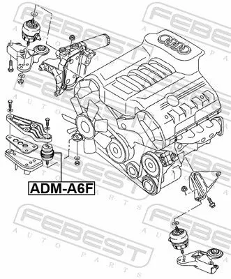 FEBEST Mounting, engine (ADM-A6F)
