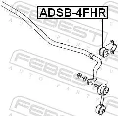 FEBEST Mounting, stabiliser bar (ADSB-4FHR)