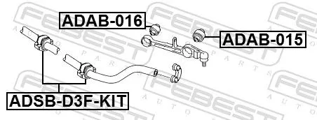 FEBEST Repair Kit, stabiliser bush (ADSB-D3F-KIT)
