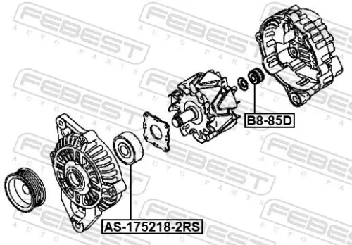 FEBEST Bearing (AS-175218-2RS)