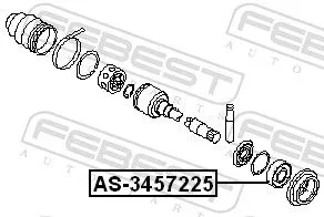 FEBEST Bearing, drive shaft (AS-3457225)