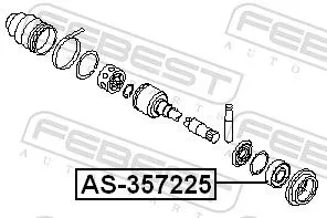 FEBEST Bearing, drive shaft (AS-357225)