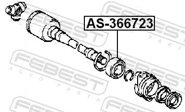 FEBEST Bearing, drive shaft (AS-366723)