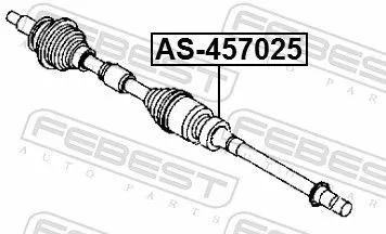 FEBEST Bearing, drive shaft (AS-457025)