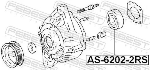 FEBEST Bearing (AS-6202-2RS)