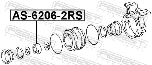 FEBEST Bearing (AS-6206-2RS)