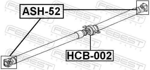 FEBEST Joint, propshaft (ASH-52)
