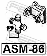 FEBEST Joint, propshaft (ASM-86)