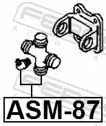 FEBEST Joint, propshaft (ASM-87)