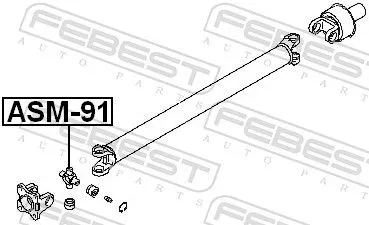 FEBEST Joint, propshaft (ASM-91)