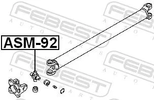 FEBEST Joint, propshaft (ASM-92)