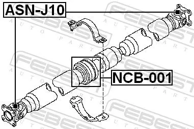 FEBEST Joint, propshaft (ASN-J10)