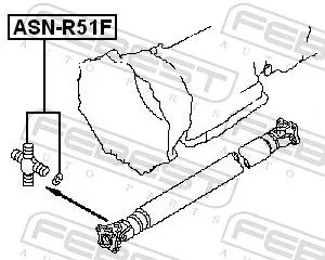 FEBEST Joint, propshaft (ASN-R51F)