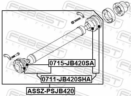 FEBEST Propshaft, axle drive (ASSZ-PSJB420)