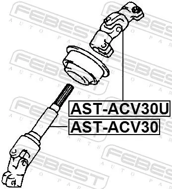 FEBEST Steering Shaft (AST-ACV30)