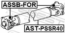 FEBEST Propshaft, axle drive (AST-PSSR40)