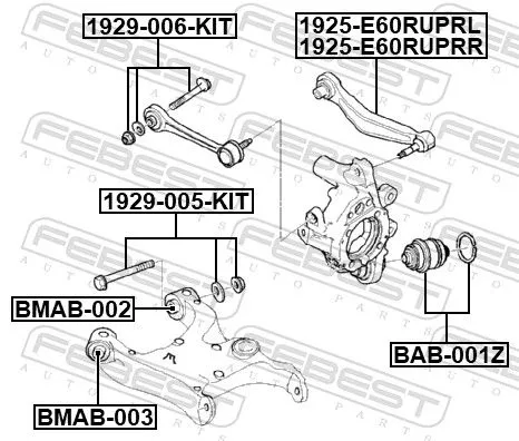 FEBEST Mounting, control/trailing arm (BAB-001Z)