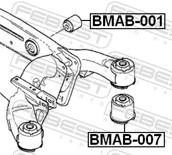 FEBEST Bushing, axle beam (BMAB-007)