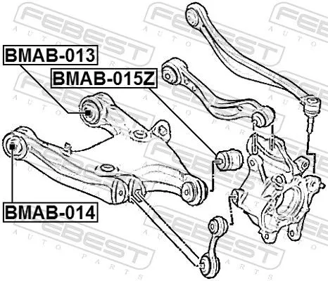 FEBEST Mounting, control/trailing arm (BMAB-015Z)