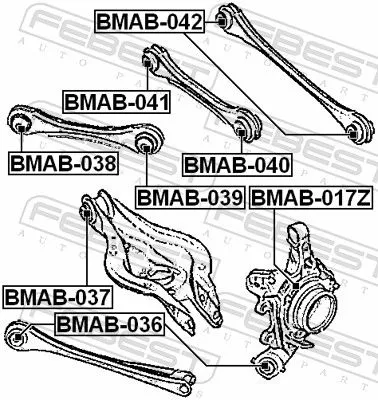 FEBEST Mounting, control/trailing arm (BMAB-040)