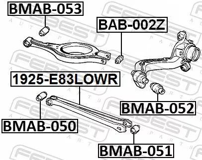 FEBEST Mounting, control/trailing arm (BMAB-050)