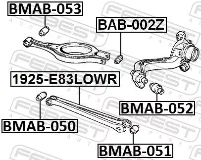 FEBEST Mounting, control/trailing arm (BMAB-053)