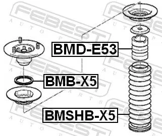 FEBEST Rubber Buffer, suspension (BMD-E53)