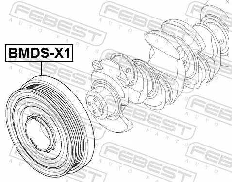FEBEST Belt Pulley, crankshaft (BMDS-N47)