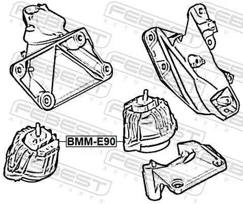 FEBEST Mounting, engine (BMM-E90)