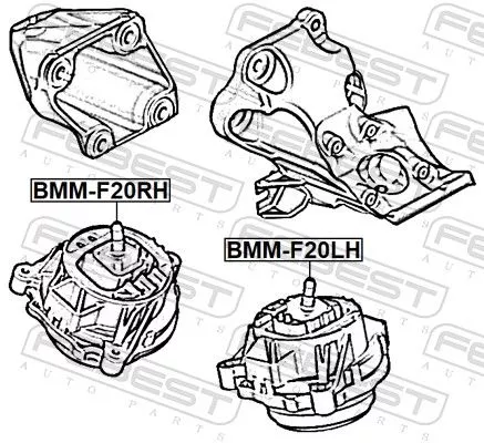 FEBEST Mounting, engine (BMM-F20RH)