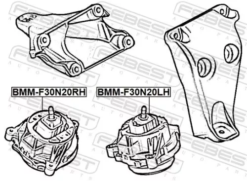 FEBEST Mounting, engine (BMM-F30N20LH)