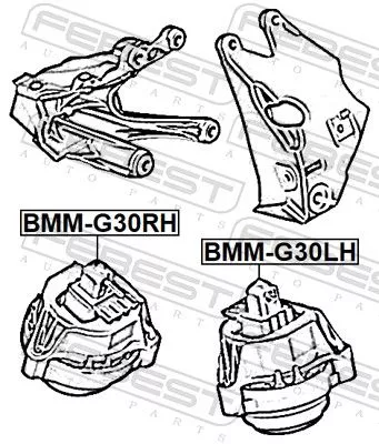FEBEST Mounting, engine (BMM-G30RH)