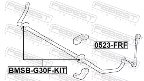 FEBEST Repair Kit, stabiliser bush (BMSB-G30F-KIT)