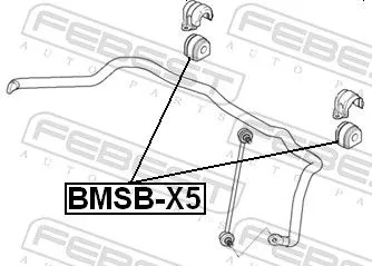 FEBEST Mounting, stabiliser bar (BMSB-X5)
