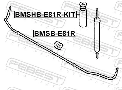 FEBEST Dust Cover Kit, shock absorber (BMSHB-E81R-KIT)