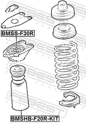 FEBEST Dust Cover Kit, shock absorber (BMSHB-F20R-KIT)