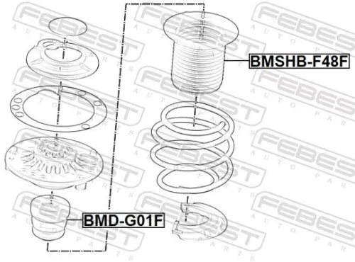 FEBEST Protective Cap/Bellow, shock absorber (BMSHB-F48F)