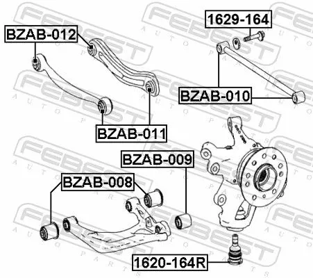 FEBEST Mounting, control/trailing arm (BZAB-010)