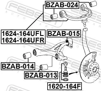 FEBEST Mounting, control/trailing arm (BZAB-015)