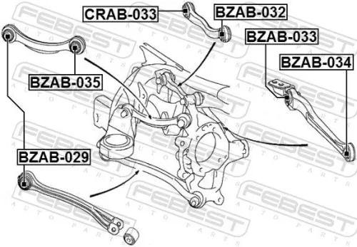 FEBEST Mounting, control/trailing arm (BZAB-035)