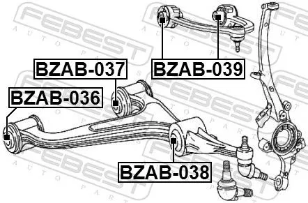 FEBEST Mounting, control/trailing arm (BZAB-037)